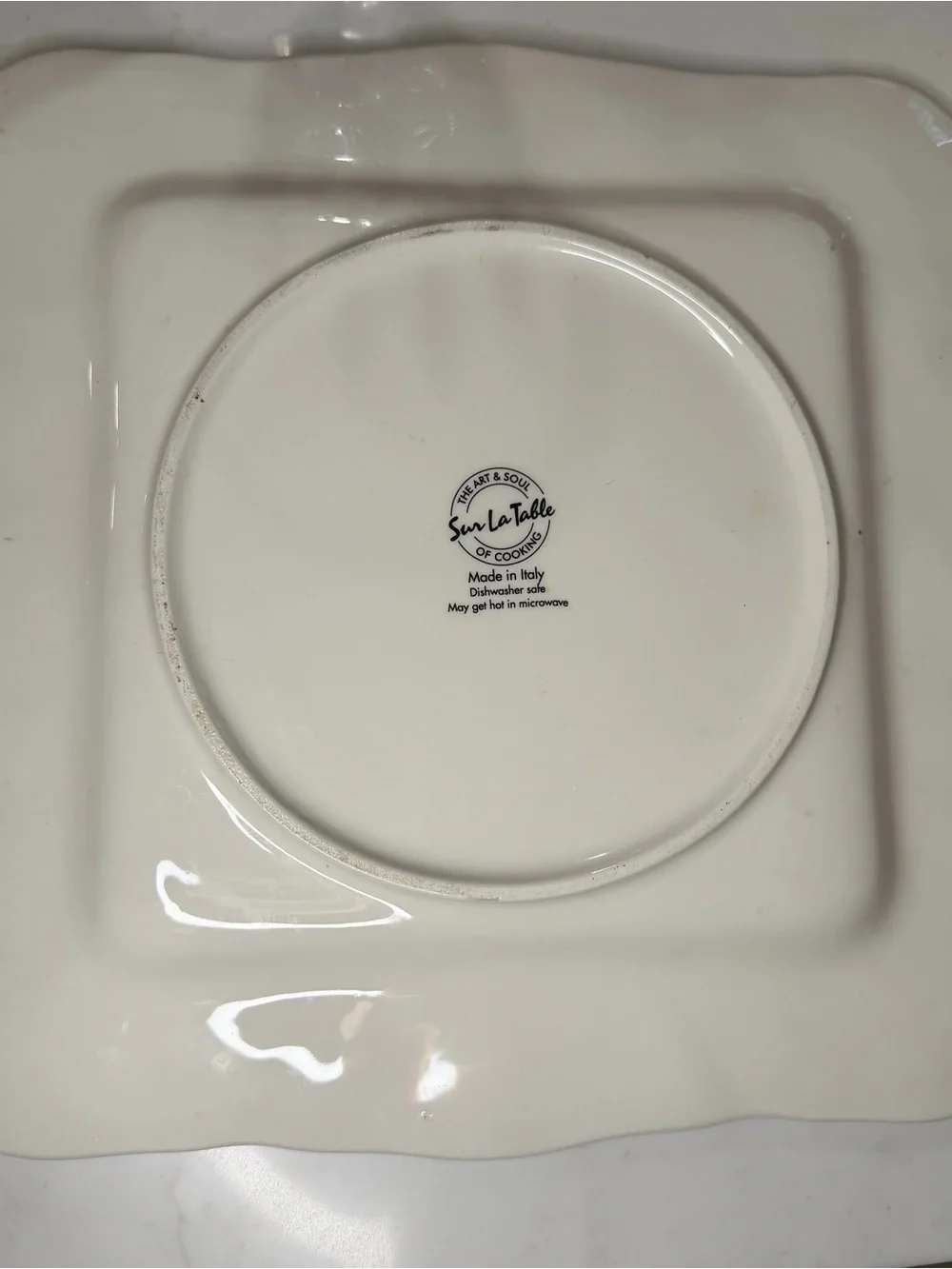 Sur La Table Fruit Motif Ceramic Serving Platter in White, Orange, Blue, Green